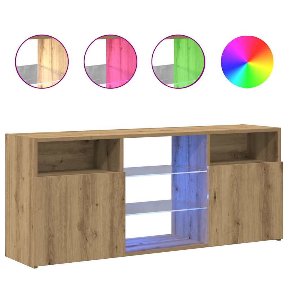 TV-Schrank Artisan-Eiche mit LED 120 cm