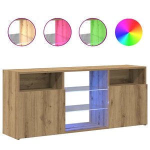 TV-Schrank Artisan-Eiche mit LED 120 cm