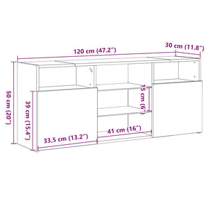 TV-Schrank Artisan-Eiche mit LED 120 cm