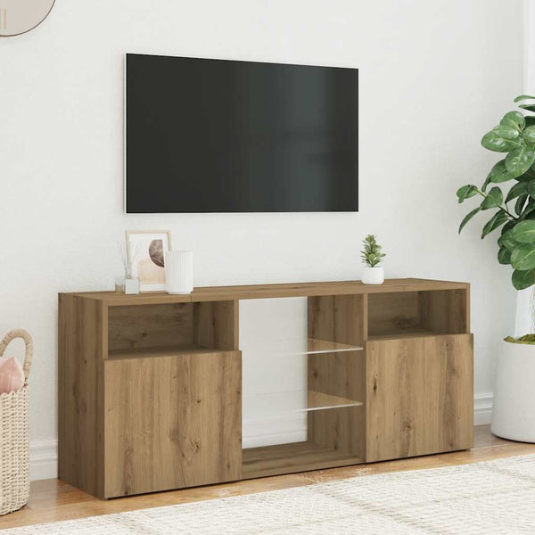 TV-Schrank Artisan-Eiche mit LED 120 cm