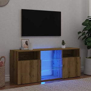 TV-Schrank Artisan-Eiche mit LED 120 cm