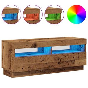 TV-Schrank mit LED Altholz-Optik, 100 cm