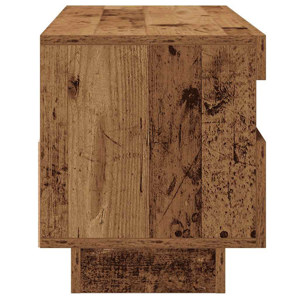 TV-Schrank mit LED Altholz-Optik, 100 cm