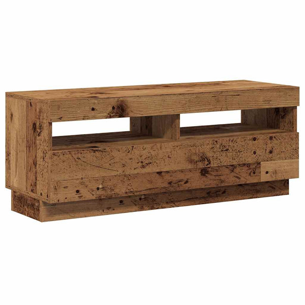 TV-Schrank mit LED Altholz-Optik, 100 cm