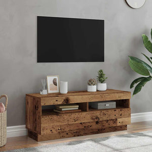 TV-Schrank mit LED Altholz-Optik, 100 cm