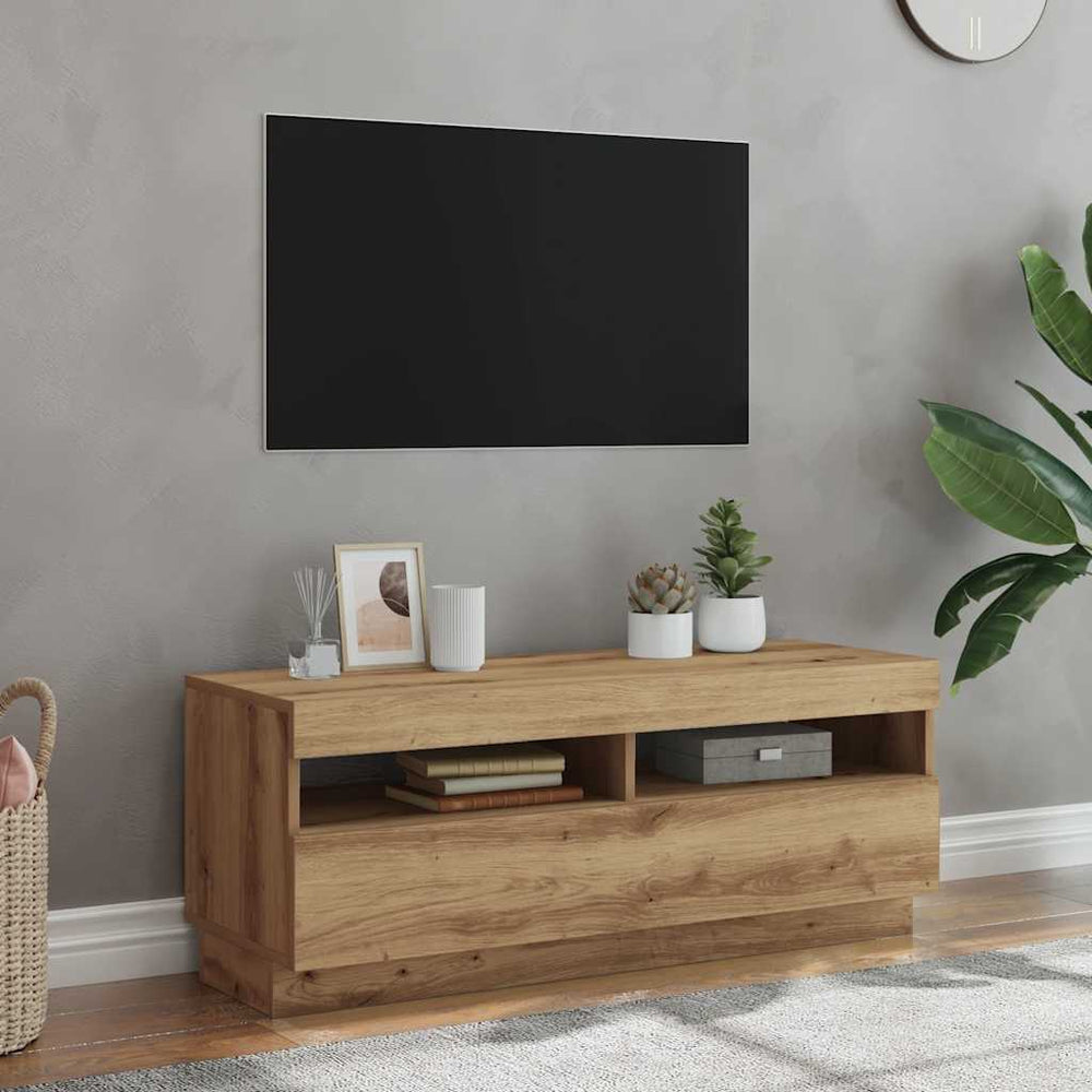 TV-Schrank Artisan-Eiche mit LED 100cm
