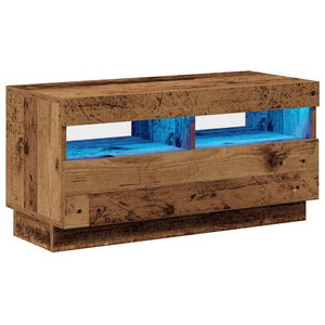 TV-Schrank mit LED Altholz-Optik 80 cm