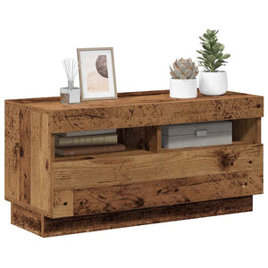 TV-Schrank mit LED Altholz-Optik 80 cm