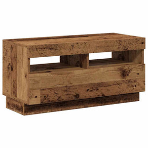 TV-Schrank mit LED Altholz-Optik 80 cm