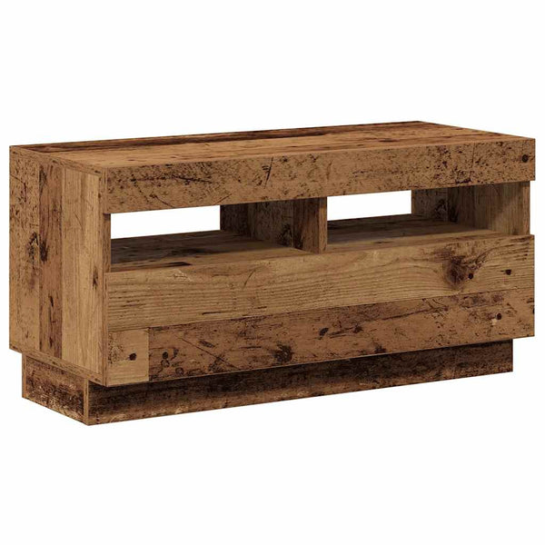TV-Schrank mit LED Altholz-Optik 80 cm