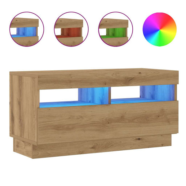 TV-Schrank Artisan-Eiche mit LED 80 cm