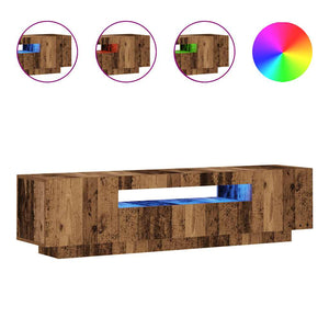 TV-Schrank mit LED Altholz-Optik, 160 cm