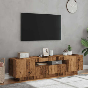 TV-Schrank mit LED Altholz-Optik, 160 cm