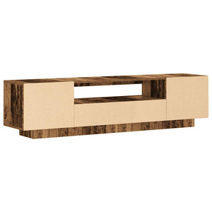 TV-Schrank mit LED Altholz-Optik, 160 cm