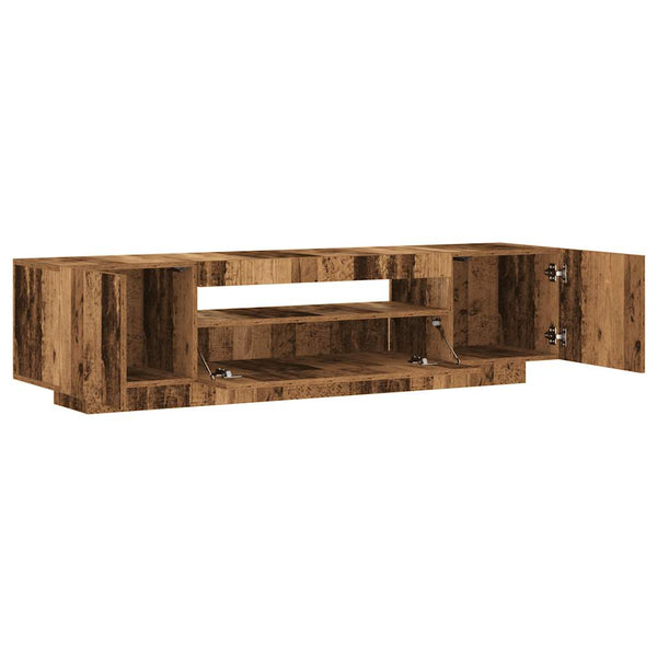 TV-Schrank mit LED Altholz-Optik, 160 cm