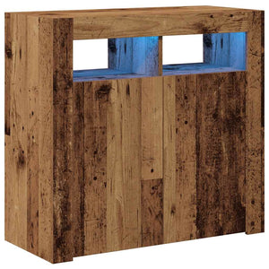 Sideboard mit LED Altholz-Optik 80 cm