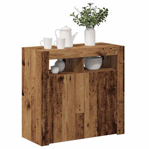 Sideboard mit LED Altholz-Optik 80 cm