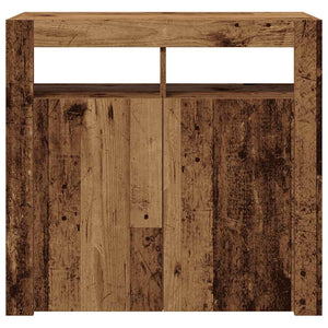Sideboard mit LED Altholz-Optik 80 cm