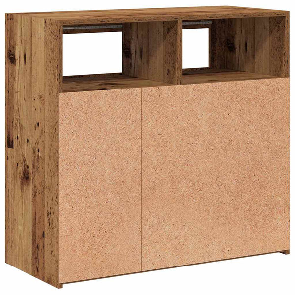 Sideboard mit LED Altholz-Optik 80 cm