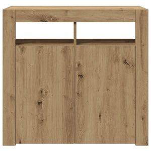 vidaXL Sideboard with LED Lights Artisan Oak 80x35x75 cm