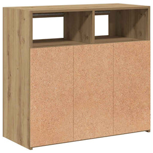 vidaXL Sideboard with LED Lights Artisan Oak 80x35x75 cm