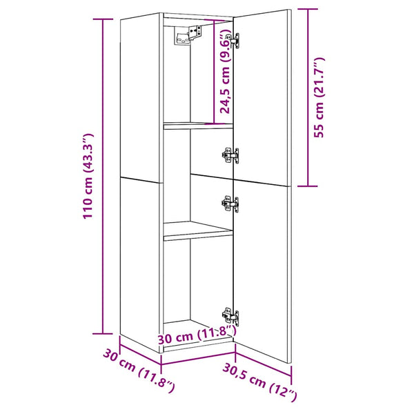 TV-Schrank Altholz-Optik 110 cm