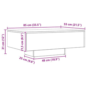 Couchtisch Artisan Eiche 85x55 cm