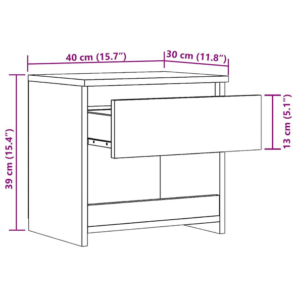 Nachttisch Artisan Eiche 40x30x39 cm