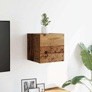 TV-Wandschrank Altholz-Optik 30x30 cm