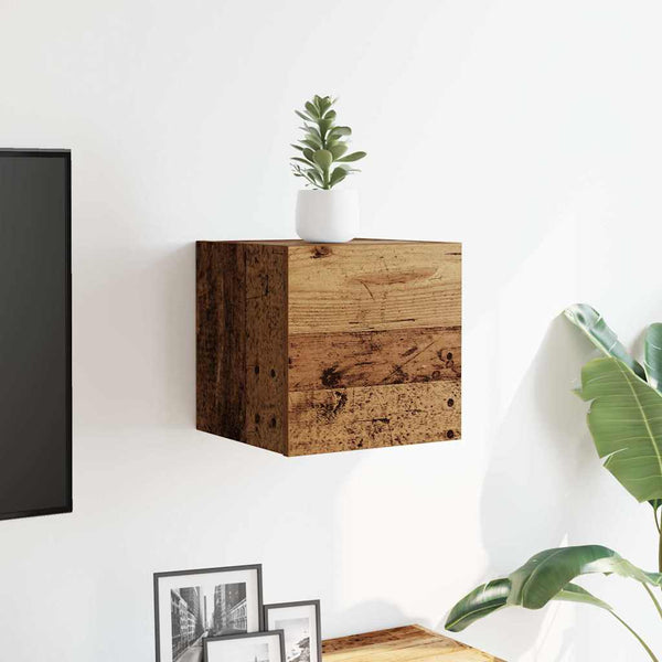 TV-Wandschrank Altholz-Optik 30x30 cm