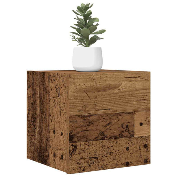 TV-Wandschrank Altholz-Optik 30x30 cm