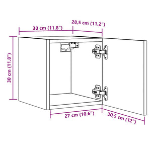 TV-Wandschrank Artisan Eiche 30,5x30x30 cm