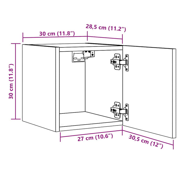 TV-Wandschrank Artisan Eiche 30,5x30x30 cm