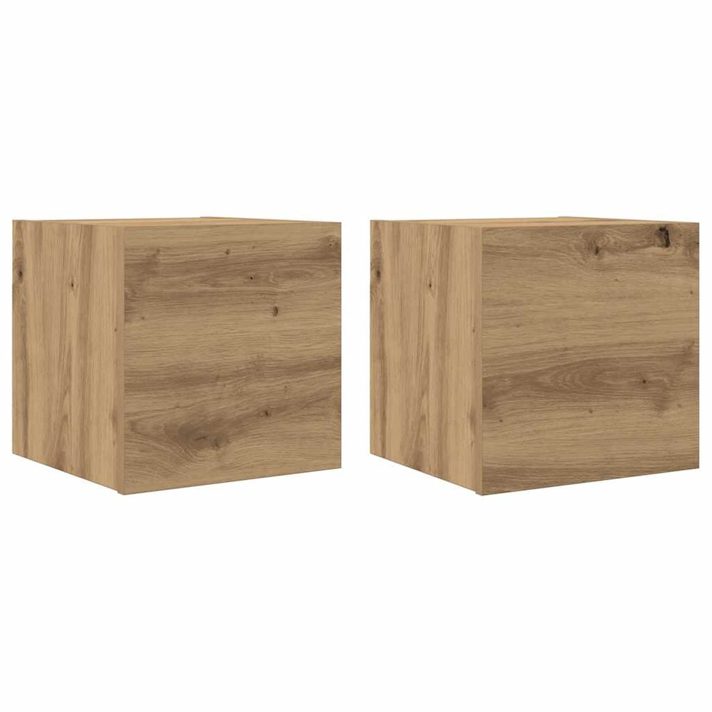 vidaXL Meubles TV muraux 2 pcs Chêne artisan 30,5x30x30 cm