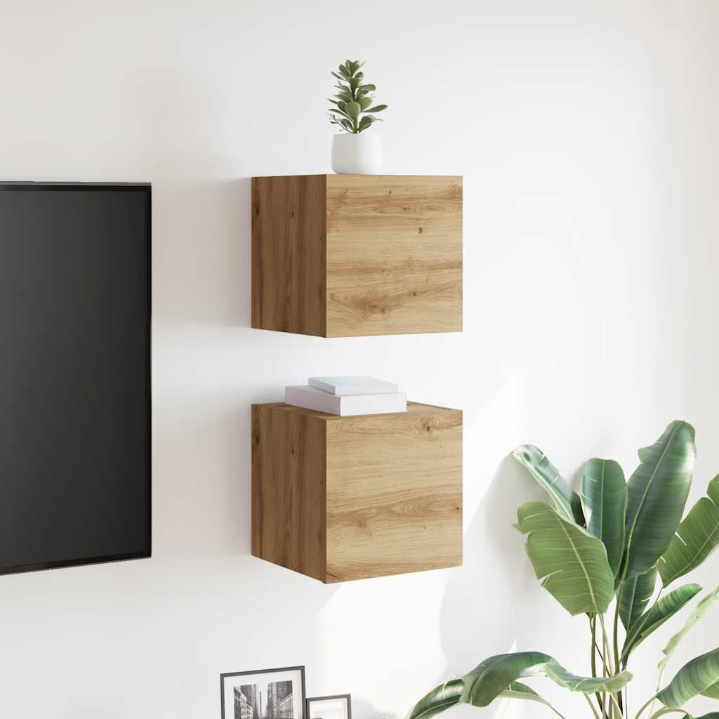 TV-Wandschränke 2er Set Artisan-Eiche