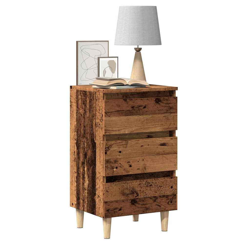 Nachttisch Altholz-Optik 40x35x69 cm