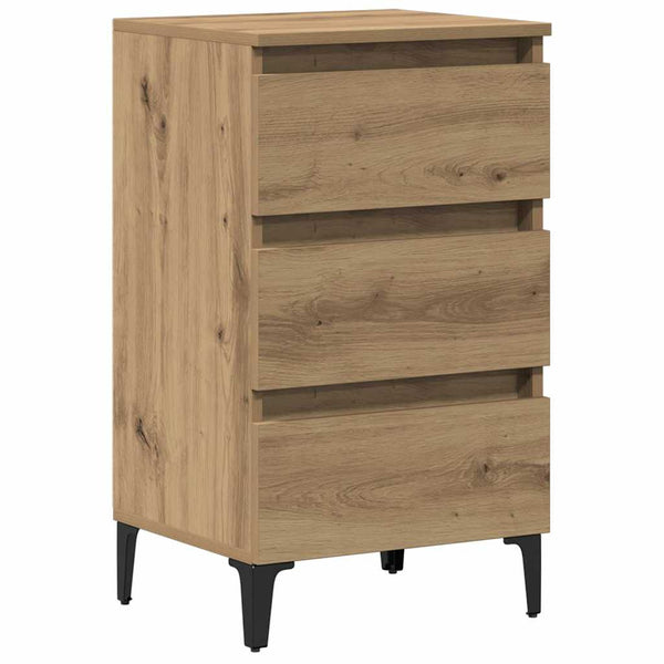 Nachttisch Artisan Eiche mit Metallbeinen