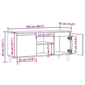 TV-Schrank Altholz-Optik 102 cm