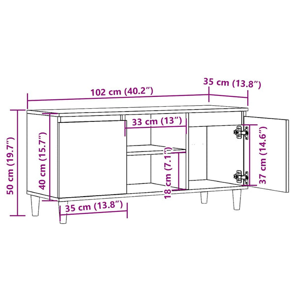 TV-Schrank Altholz-Optik 102 cm