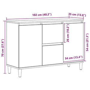 Sideboard Artisan Eiche 102x35x70 cm