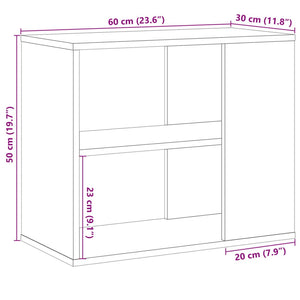 Beistellschrank Altholz-Optik 60x30x50 cm