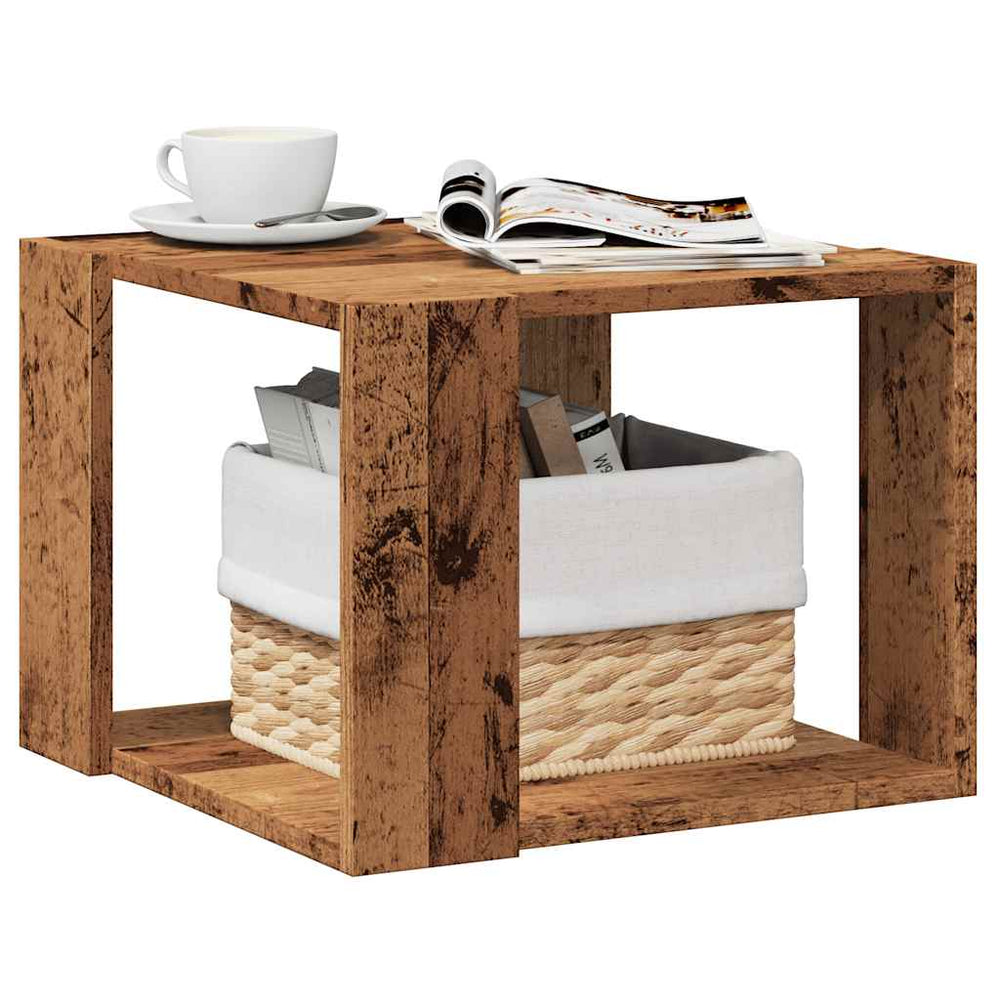 Couchtisch Altholz-Optik 40x40 cm