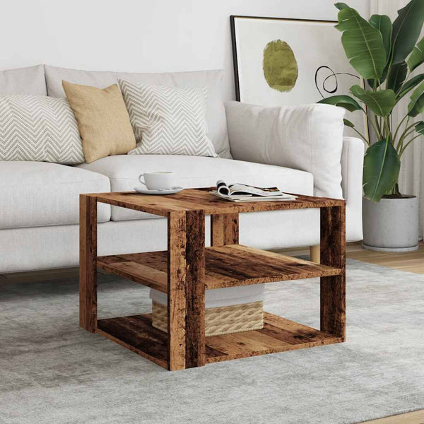 Couchtisch Altholz-Optik 58x58 cm
