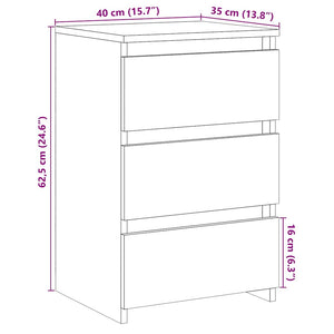 Nachttisch Altholz-Optik, 40 cm