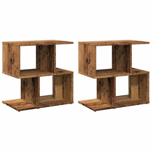 Nachttische 2er Set Altholz-Optik