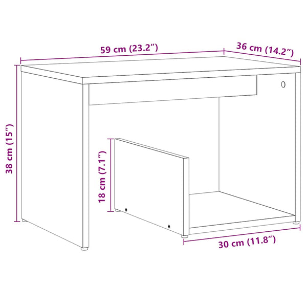 Beistelltisch Altholz-Optik 59cm