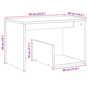 Beistelltisch Artisan-Eiche 59x36x38 cm