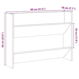 Wand Schuhregal Altholz-Optik 80 cm