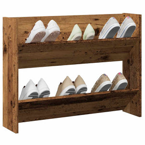 Wand Schuhregal Altholz-Optik 80 cm