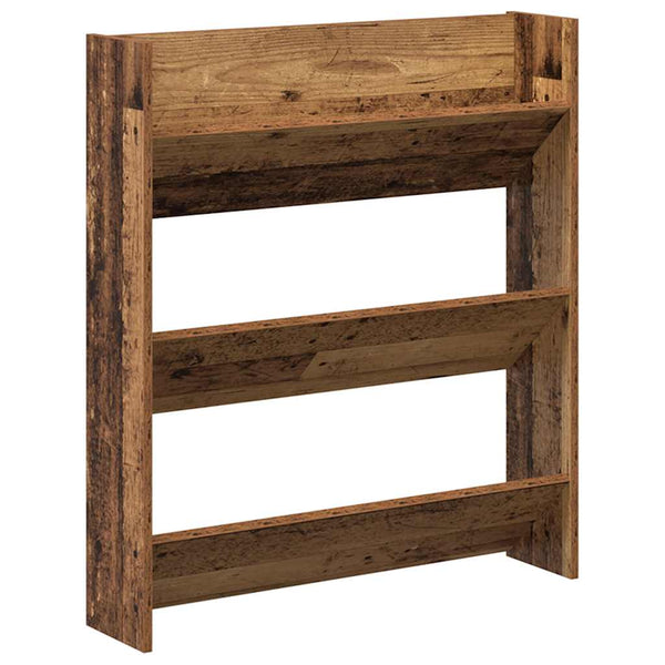 vidaXL Étagère à chaussures murale aspect bois de récupération 80x18x90 cm Bois d'ingénierie
